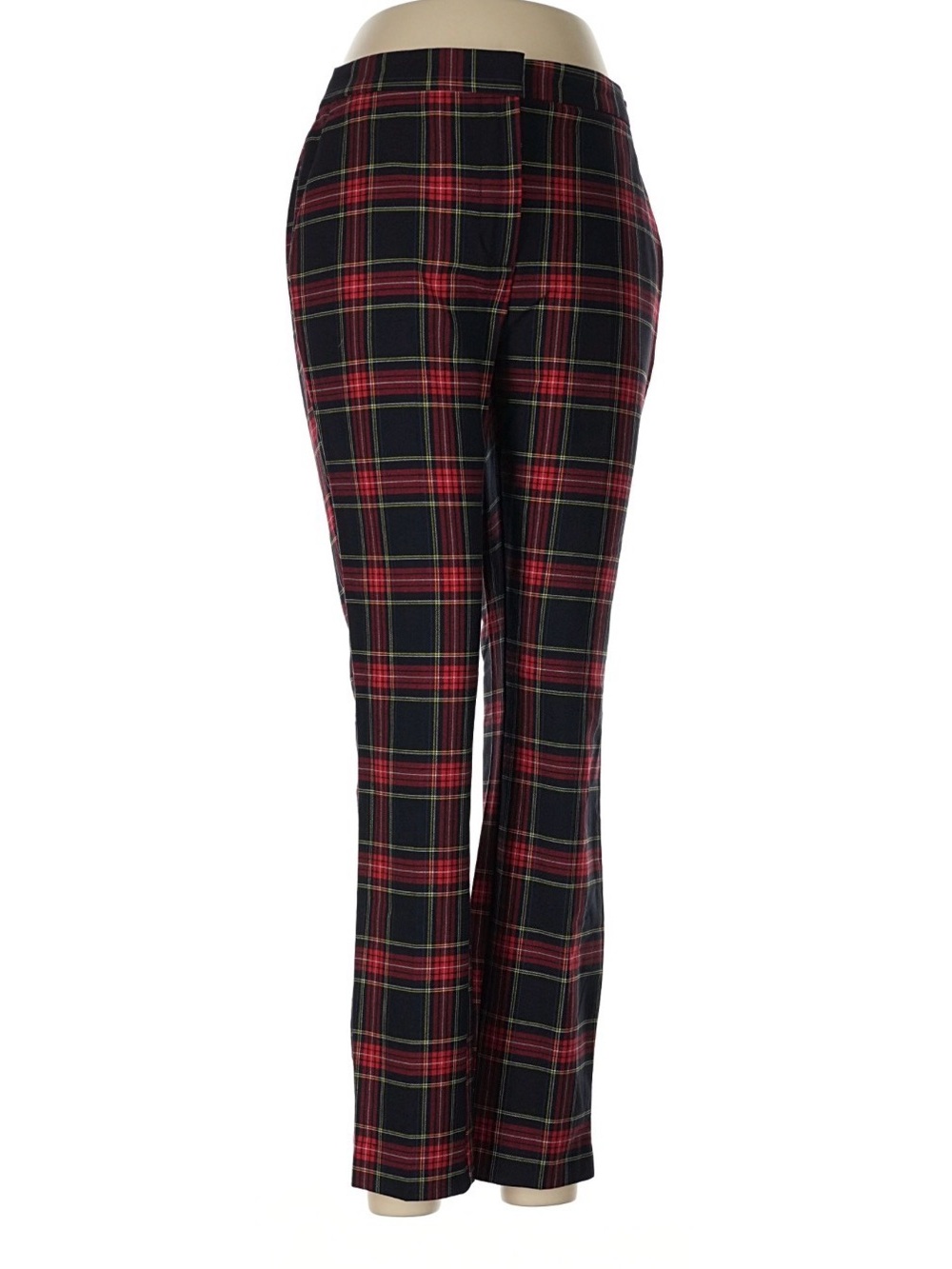 Zara TRF Collection red and black plaid pants with an elastic waist M